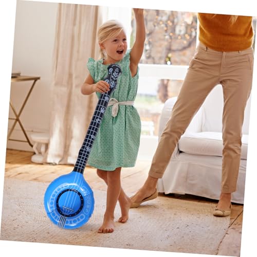 EPIGEIST 2 Stück Teiliges Aufblasbares Banjo aus PVC Kinderfreundliches Musikinstrument für Karneval und Rock Star Partydekoration Leichtes Sicheres in Blau und Grün für und Festlichkeiten von EPIGEIST