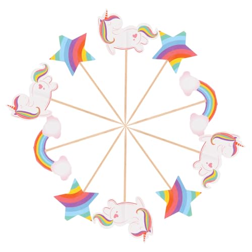 EPIGEIST 24 Stück Kuchendekorations-Picks Cupcake Topper Einhorn Kindergeburtstag Dekoration Einhorn-Cupcake-Picks Partydekorationen alles zum geburtstag dekorationen Papier EPIGEIST 24 Stück Kuchendekorations-Picks Cupcake Topper Einhorn Kindergeburtstag Dekoration Einhorn-Cupcake-Picks Partydekorationen alles zum geburtstag dekorationen Papier von EPIGEIST