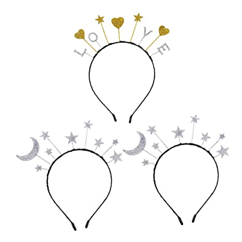 EPIGEIST 3 Stück Teiliges Glitzer Stirnband mit Mond Stern und Herz Kreative Haaraccessoires für Partys Geburtstage und Feste Bequem und Haltbar aus Legierung Fotorequisit EPIGEIST 3 Stück Teiliges Glitzer Stirnband mit Mond Stern und Herz Kreative Haaraccessoires für Partys Geburtstage und Feste Bequem und Haltbar aus Legierung Fotorequisit von EPIGEIST