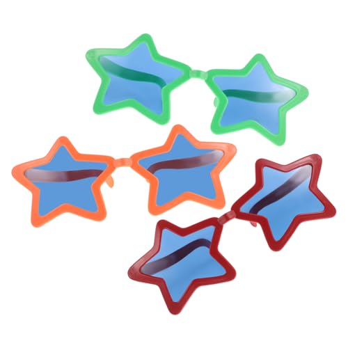 EPIGEIST 3 Stück Teiliges Große Sternform Partybrillen Hawaii Strand Dekoration Lustige Foto Requisiten Fasching Accessoires Sommerliche Party Eyewear von EPIGEIST