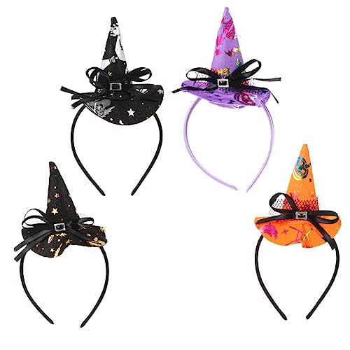 EPIGEIST 4 Stück Halloween Hexen Haarreifen Modische Kopfbedeckungen für Damen und Vielseitiger Haarschmuck für Party Festival und Kostüm für Halloween Fotos und Maskeraden von EPIGEIST