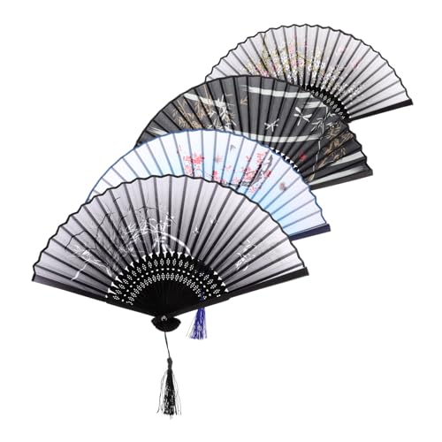 EPIGEIST 4 Stück Handfächer Faltbar aus und Seide mit Quasten Chinesisches Design Leicht Tragbar für Hochzeit Geburtstag Party Tanz Fotowand und Zeremonie Dekoration EPIGEIST 4 Stück Handfächer Faltbar aus und Seide mit Quasten Chinesisches Design Leicht Tragbar für Hochzeit Geburtstag Party Tanz Fotowand und Zeremonie Dekoration von EPIGEIST