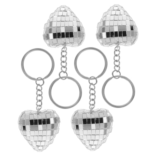 EPIGEIST 4 Stück Teiliges Herzförmiger Disco Schlüsselanhänger Glänzender Hängeornament Anhänger für Taschen und Rucksäcke Kompakter Robuster Schlüsselbund Schmuck für Alltag und Party EPIGEIST 4 Stück Teiliges Herzförmiger Disco Schlüsselanhänger Glänzender Hängeornament Anhänger für Taschen und Rucksäcke Kompakter Robuster Schlüsselbund Schmuck für Alltag und Party von EPIGEIST