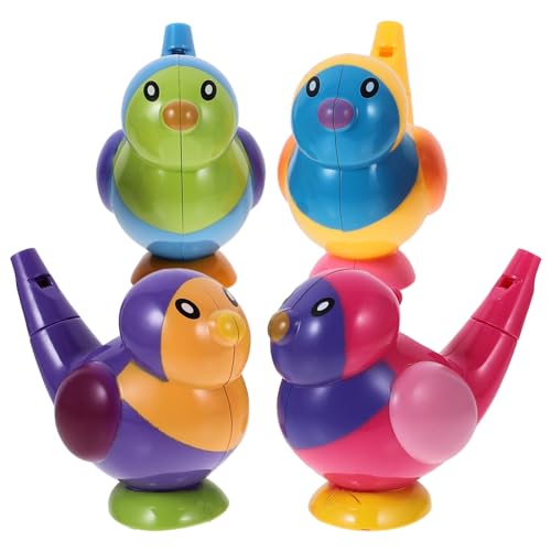 EPIGEIST 4 Stück Vogelpfeife für Badespielzeug aus Kunststoff Cartoon Vogel Design Sicher für Junge Mädchen zum Badewanne oder Pool von EPIGEIST