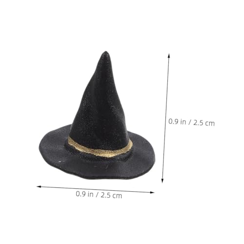 EPIGEIST 40 Stück Mini Schwarze Hexenhüte aus Kunststoff Leichte Langlebige DIY Halloween Dekoration für Puppenhäuser Partyzubehör und Bastelprojekte von EPIGEIST