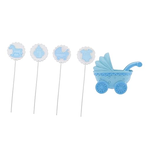 EPIGEIST 5 Stück Teiliges Shower Tortendeko Stroller Cake Decor aus Sicherem Resin mit Kinderwagen Babyflasche Kleidung Schaukelpferd und Flaggen für Babyparty Kuchen Dekoration EPIGEIST 5 Stück Teiliges Shower Tortendeko Stroller Cake Decor aus Sicherem Resin mit Kinderwagen Babyflasche Kleidung Schaukelpferd und Flaggen für Babyparty Kuchen Dekoration von EPIGEIST
