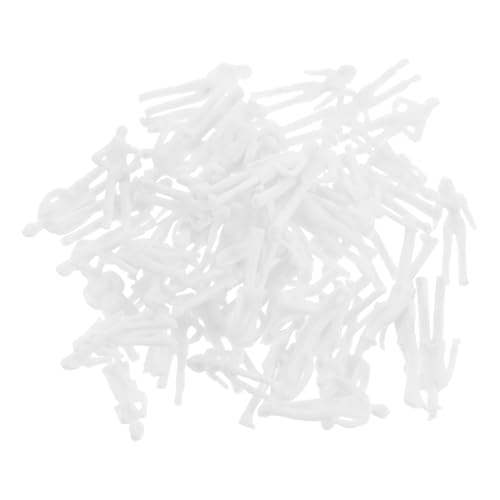 EPIGEIST 50 Stück Miniaturfiguren Mini-Modell Palettenmodell digitales Modell Unbemalte Miniaturen Landschaftsmodell Figuren unbemalte Modellmenschen Miniaturszenenfiguren Plastik Weiß von EPIGEIST