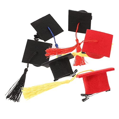 EPIGEIST 6 Stück Mini Doktorhut Haarspangen Graduation Party Haarschmuck Mixfarben Abschlussfeier Kopfschmuck für Studenten von EPIGEIST