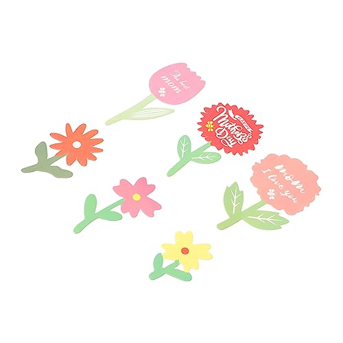 EPIGEIST 60 Stück Kucheneinsätze Zum Muttertag Cupcake Pick Dekorationen Blumen Pick Zum Muttertag Kuchendekor Topper Muttertags Topper Erste Fiesta Mehrschichtiger Kuchenaufsatz von EPIGEIST