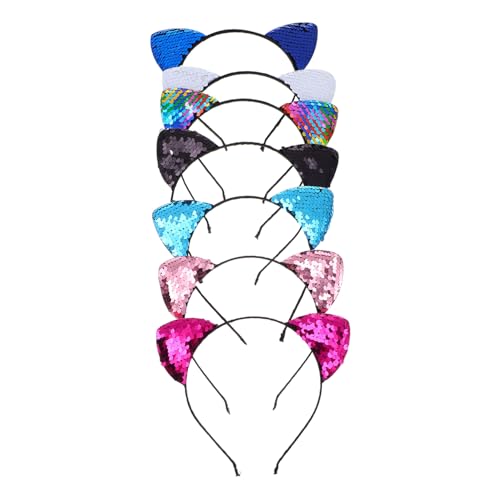 EPIGEIST 7 Stücke Katzenohren Stirnband mit Pailletten Leuchtendes Haarband für Mädchen Party Haaraccessoire Kinder Kopfschmuck für Karneval und Feste EPIGEIST 7 Stücke Katzenohren Stirnband mit Pailletten Leuchtendes Haarband für Mädchen Party Haaraccessoire Kinder Kopfschmuck für Karneval und Feste von EPIGEIST