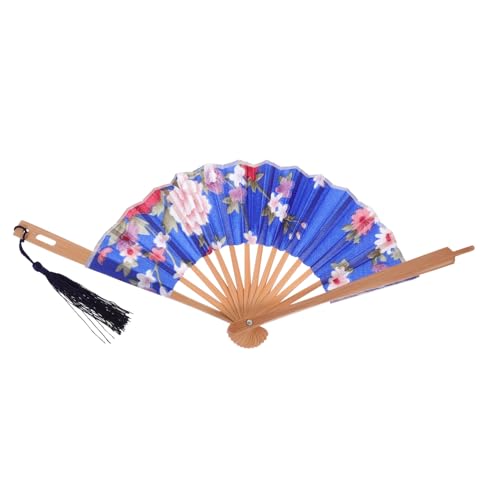 EPIGEIST Faltbarer Chinesischer Handfächer mit Langem Griff Dekorativer Bühnenfächer für Tanz und Performance Leichte Asiatische Wanddekoration Eleganter Faltbarer Deko Fächer in Blau EPIGEIST Faltbarer Chinesischer Handfächer mit Langem Griff Dekorativer Bühnenfächer für Tanz und Performance Leichte Asiatische Wanddekoration Eleganter Faltbarer Deko Fächer in Blau von EPIGEIST
