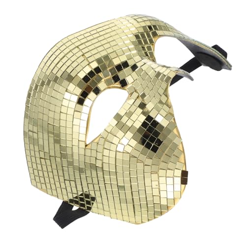 EPIGEIST Glänzende Disco Halbgesichts Maske Gold Spiegelnde Masquerade für Halloween Kostüm Party Prom Ball Leicht Atmungsaktiv Reflektierend für Tanz und Musikveranstaltungen EPIGEIST Glänzende Disco Halbgesichts Maske Gold Spiegelnde Masquerade für Halloween Kostüm Party Prom Ball Leicht Atmungsaktiv Reflektierend für Tanz und Musikveranstaltungen von EPIGEIST