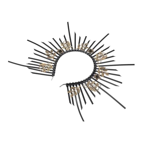 EPIGEIST Gothic Haarreif Schwarz Lichtring Haarschmuck Damen Party Stirnband für Hochzeiten Abschlussball und Festliche Anlässe von EPIGEIST