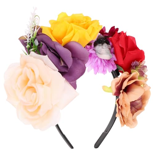 EPIGEIST Halloween Haarschmuck Haarreif mit Großen Farbigen Rosen Party Accessoire für Kostüme Karneval Bühnenauftritte und Festliche Anlässe von EPIGEIST