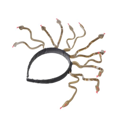 EPIGEIST Halloween Kostüm Schlangen Haarreif Medusa Design Cosplay Haarreif Damen Party Haar Deko Ägyptische Verkleidung Tiefgoldfarben für Karneval und Kostümparty von EPIGEIST