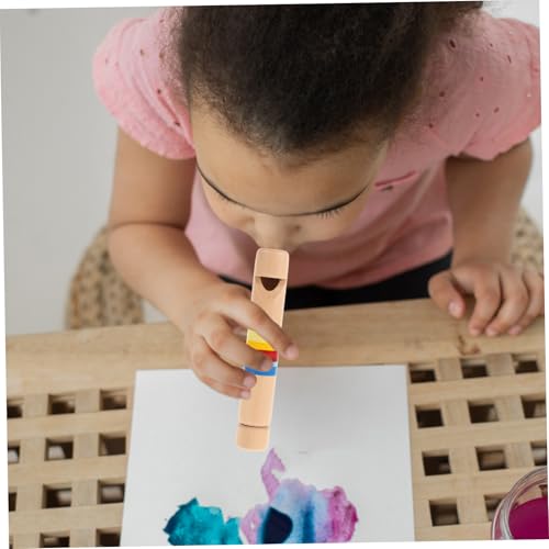 EPIGEIST Holz Ziehflöte Musikspielzeug Kreatives Blasinstrument Musikalische Früherziehung für Mädchen Jungen Stressabbau Lernhilfe mit Bunter Optik von EPIGEIST