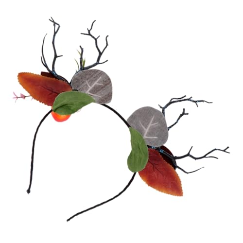 EPIGEIST Lustiges Hirschgeweih Haarreifen mit Beeren und Schmetterlings Design Halloween Haarreif für Damen und Bequemes Umweltfreundliches Material Stilvolles Party Accessoire von EPIGEIST