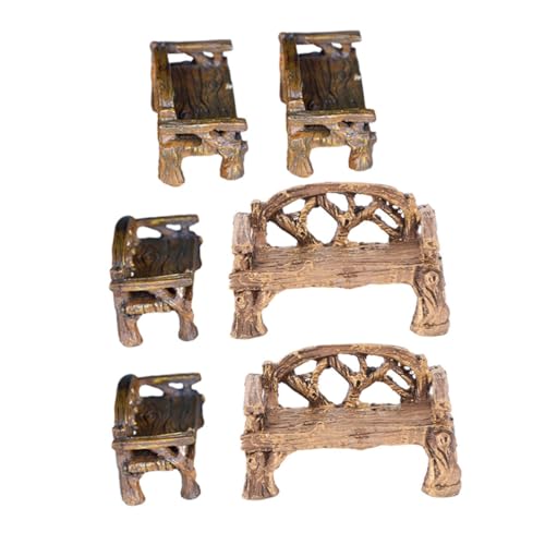 EPIGEIST Miniatur Gartenmöbel Teilig Resin Miniaturstühle und Bänke für Puppenhaus Deko Mini Dekoration Fein Gearbeitet Realistisch Gestaltet EPIGEIST Miniatur Gartenmöbel Teilig Resin Miniaturstühle und Bänke für Puppenhaus Deko Mini Dekoration Fein Gearbeitet Realistisch Gestaltet von EPIGEIST
