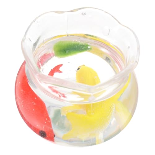 EPIGEIST Miniatur Koi Fischglas Realistisch Detailliert Mini Aquarium Dekoration Puppenhaus Zubehör Mikro Tierfigur für Kreative Deko und Aquarienlandschaften von EPIGEIST