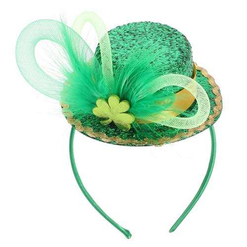 EPIGEIST Patrick's Day Haarreif Damen Grüner Kleeblatt Netzhut Bequemer Party Haarschmuck für Karneval Festival Cosplay Verstellbares Stirnband für Feierlichkeiten und von EPIGEIST