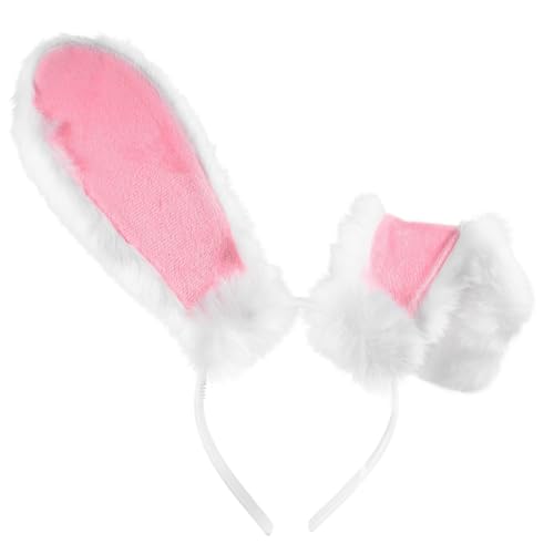 EPIGEIST Plüsch Hasenohren Haarreif Leichtes Bequemes Cosplay Stirnband für Mädchen und Damen Einzigartiges Kaninchen Ohr Design für Ostern Karneval Party Musikfestival und Kostümfest von EPIGEIST