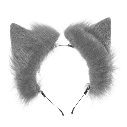 EPIGEIST Plüsch Katzenohren Haarreif Elastisches Stirnband Realistische Tierohren Cosplay Party Halloween Kostüm Zubehör Damen Kopfband Weicher Haarschmuck EPIGEIST Plüsch Katzenohren Haarreif Elastisches Stirnband Realistische Tierohren Cosplay Party Halloween Kostüm Zubehör Damen Kopfband Weicher Haarschmuck von EPIGEIST
