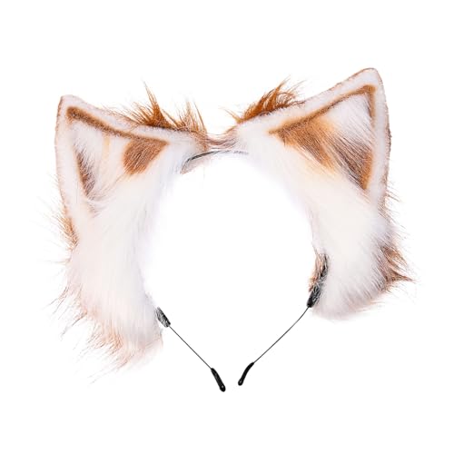 EPIGEIST Plüsch Katzenohren Haarreif Flauschiges Bequemes Stirnband Tierohren für Faschingskostüm Cosplay Party Halloween und Geschenkidee für Damen und Mädchen von EPIGEIST
