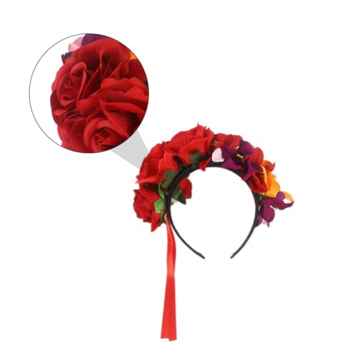 EPIGEIST Rotes Blumenhaarband Damen mit und Rosen Festival Haarreif mit Floralem Kranz für Halloween Kostüm Party und Fotoshooting Geeignet EPIGEIST Rotes Blumenhaarband Damen mit und Rosen Festival Haarreif mit Floralem Kranz für Halloween Kostüm Party und Fotoshooting Geeignet von EPIGEIST