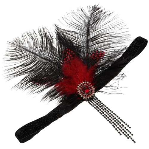 EPIGEIST Rotes Federstirnband Damen Leichtes Kopfschmuck für Karneval Fasching Vintage Haarschmuck Party Festival Accessoire Elegant und Vielseitig für Cosplay Hochzeit EPIGEIST Rotes Federstirnband Damen Leichtes Kopfschmuck für Karneval Fasching Vintage Haarschmuck Party Festival Accessoire Elegant und Vielseitig für Cosplay Hochzeit von EPIGEIST