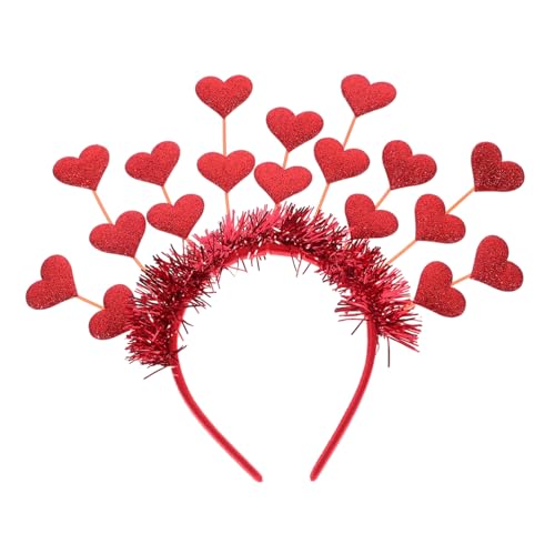 EPIGEIST Rotes Herz Haarband Valentinstag Haaraccessoire Party Stirnband Damen Festlich Dekorativ Langlebig für Hochzeit Geburtstagsfeier Romantisches Styling von EPIGEIST