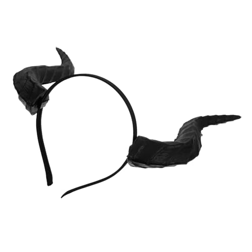 EPIGEIST Schwarzes Dragon Horns Headband mit Renaissance-hörnern Gothic Halloween Haar-accessoire Langlebiges Cosplay Stirnband für Frauen Karneval Mardi Gras Halloween-party von EPIGEIST