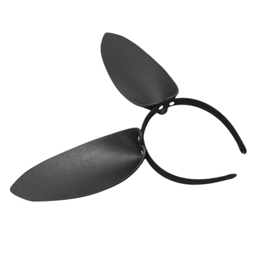 EPIGEIST Schwarzes Leder Hasenohren Haarband Kreative Party Haarschleife Damen Kopfschmuck Für Halloween Kostümfest von EPIGEIST
