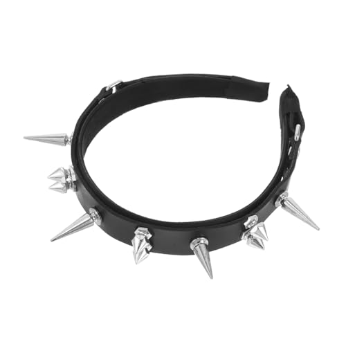 EPIGEIST Schwarzes Punk Stirnband mit Metallnieten Langlebig und Komfortabel Gothic Barock Haarreif für Damen für Steampunk Kostüme Halloween Festivals und Cosplay von EPIGEIST