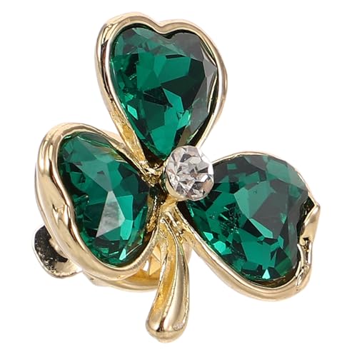 EPIGEIST Sicherheits-pullover-clips, St. Patrick's Day-brosche, Strass-blumen-anstecknadeln, Kleeblatt-emaille-anstecknadel, Grüne Kleeblatt-brosche Für Frauen Und Mädchen von EPIGEIST