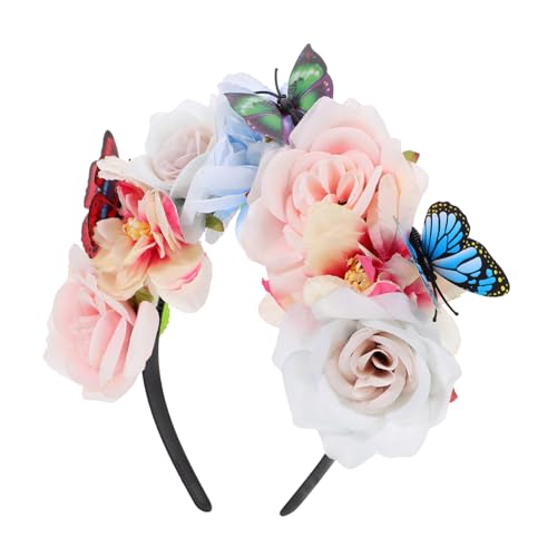 EPIGEIST Simulation Blumen Stirnband mit Schmetterlings Dekor Boho Haarreif für Frauen Realistische Blüten für Halloween Kostüm Party Valentinstag und Muttertag EPIGEIST Simulation Blumen Stirnband mit Schmetterlings Dekor Boho Haarreif für Frauen Realistische Blüten für Halloween Kostüm Party Valentinstag und Muttertag von EPIGEIST