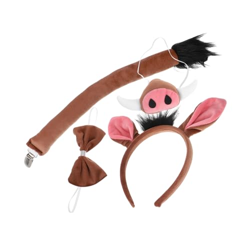 EPIGEIST Tierohren Haarreif Set Schwein Kostüm Zubehör mit Schleife Nase und Weiches Cosplay Accessoire für Mädchen Halloween Karneval Verkleidung EPIGEIST Tierohren Haarreif Set Schwein Kostüm Zubehör mit Schleife Nase und Weiches Cosplay Accessoire für Mädchen Halloween Karneval Verkleidung von EPIGEIST