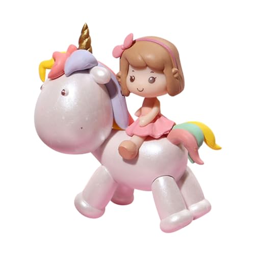 EPIGEIST Unicorn Girl Figur Tortendeko Miniatur Cake Topper für Kinderparty Tischdekoration Balkon Schmuck von EPIGEIST