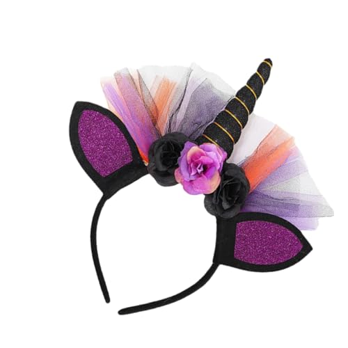 EPIGEIST Unicorn Horn Haarreif Halloween Kopfschmuck Cosplay Haarschmuck Einhorn Hörner Universalgröße Langlebig Komfortabel für Kostüm Party von EPIGEIST