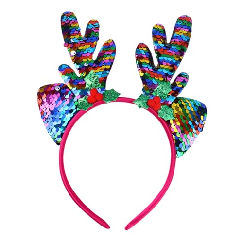 EPIGEIST Weihnachtlicher Glänzender Haarreif mit Zweifarbigen Pailletten und Bunten Rentiergeweihen Festlicher Haarschmuck für Weihnachtsfeiern und Kostümpartys EPIGEIST Weihnachtlicher Glänzender Haarreif mit Zweifarbigen Pailletten und Bunten Rentiergeweihen Festlicher Haarschmuck für Weihnachtsfeiern und Kostümpartys von EPIGEIST