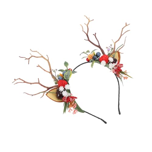 EPIGEIST Weihnachtlicher Haarreif Geweih Antlers Stirnband Damen Kostüm Party Kopfschmuck Flexibel Angenehm zu Tragen Langlebig Festlich von EPIGEIST