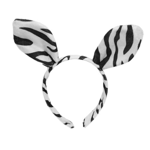 EPIGEIST Zebra Haarreif mit Tierohren Süßes Kostüm Accessoire für Halloween und Karneval Bequemer Haarschmuck aus Plüsch für Damen für Partys und Festliche Anlässe von EPIGEIST