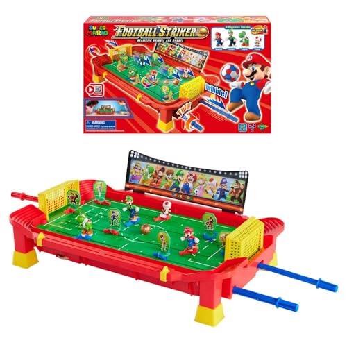 EPOCH Games - 7604 Super Mario Football Striker - Party Game, Tischfußballspiel mit Super Mario Figuren, Geschicklichkeitsspiel, Kicker für Kinder ab 5 Jahren von EPOCH Games