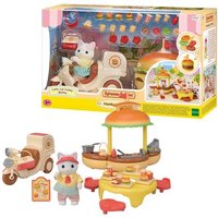 Sylvanian Families 5757 - Hamburger Stand, Mobiler Hamburger Imbiss mit Figur, Spielset Sylvanian Families 5757 - Hamburger Stand, Mobiler Hamburger Imbiss mit Figur, Spielset von EPOCH Traumwiesen