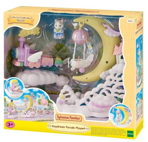 Sylvanian Families 5816 Magisches Luftschiff mit Figur, Spielset mit Tierfigur, Katzen Spielfigur, Spielzeug für Kinder ab 3 Jahren von Sylvanian Families