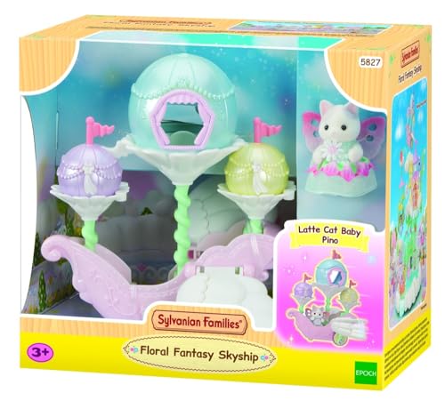 Sylvanian Families 5827 Magisches Ballonschiff mit Figur, Spielset mit Tierfigur, Katzen Spielfigur, Spielzeug für Kinder ab 3 Jahren Sylvanian Families 5827 Magisches Ballonschiff mit Figur, Spielset mit Tierfigur, Katzen Spielfigur, Spielzeug für Kinder ab 3 Jahren von EPOCH