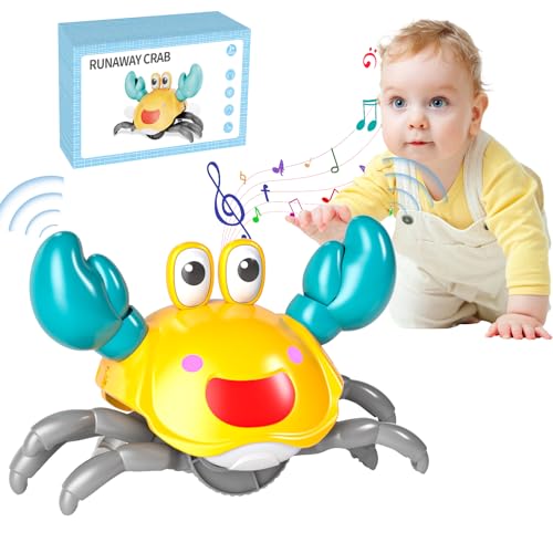 EPPO Krabbe Baby Spielzeug, Baby Spielzeug ab 1 2 Jahre Krabbelnde Krabbe Musikalische Spielzeug für Babies von EPPO