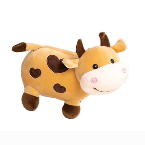 EPRHAY 19cm Liebesstickerei Muster Kuh Plüschtier Kuschelig Weiches Spielzeug Kreativer Burger Hase Stofftier Fülltier Spielzeug Plüschkissen Einzigartiges Dekoratives Geschenk von EPRHAY