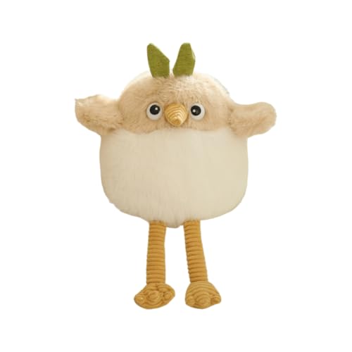 EPRHAY 20cm Kuscheliger Einzigartiger Vogel Plüschtier Mit Besonderem Grünem Blatt Ultraweiches Flauschiges Stofftier Perfekter Kuschelbegleiter Geschenk (Braun) von EPRHAY