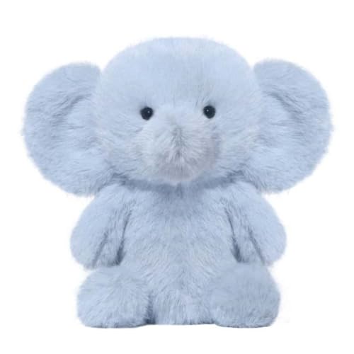 EPRHAY 22cm Flauschiger Blauer Elefant Plüschtier Kuschelig Weiches Spielzeug Niedlicher Elefant Stofftier Fülltier Kissen Spielzeug Geschenk von EPRHAY
