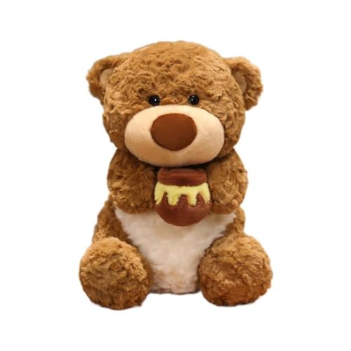 EPRHAY 22cm Honigtopf Bär Plüschtier Kuschelig Weiches Spielzeug Niedlich Tollpatschiger Bär Stofftier Fülltier Spielzeug Kissen Geschenk Für Kinder von EPRHAY